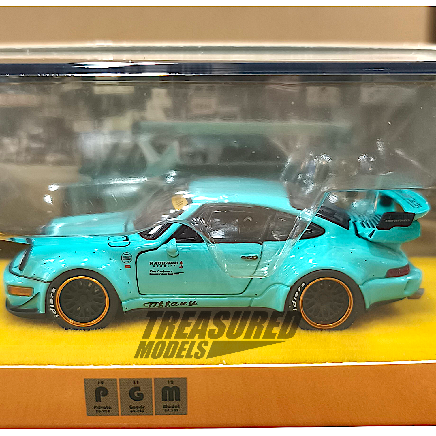 ミニカー PGM 1/64 PORSCHE RWB 964 Tiffany Blue Porsche RWB 964 Widebody Tiffany Blue Metallic with Extra