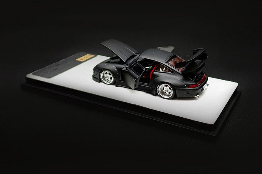 PGM Porsche RWB 993 Matte Black PGM-640312 1/64 Diecast