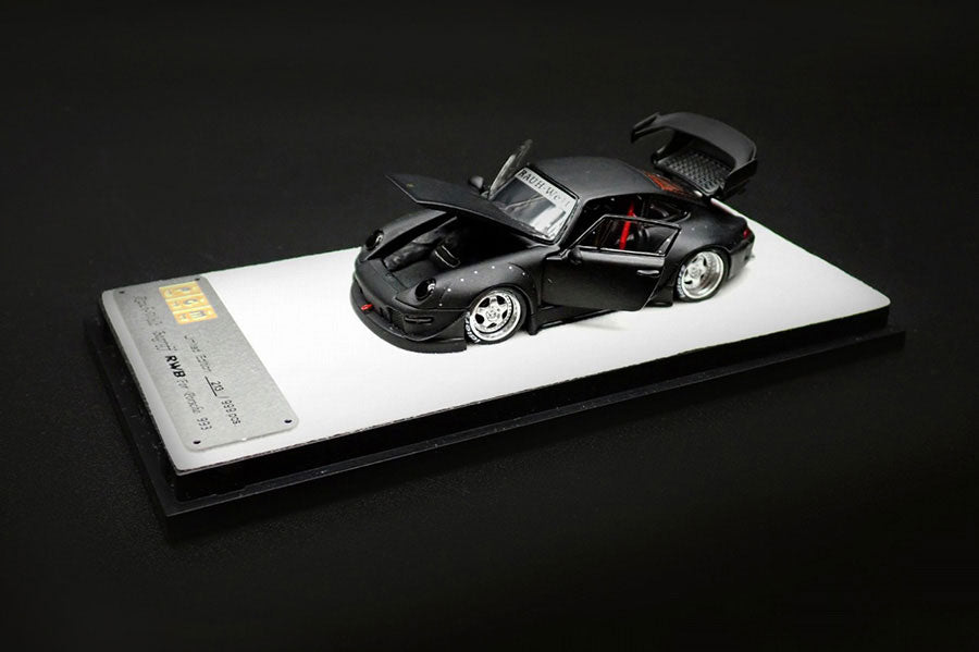 PGM Porsche RWB 993 Matte Black PGM-640312 1/64 Diecast