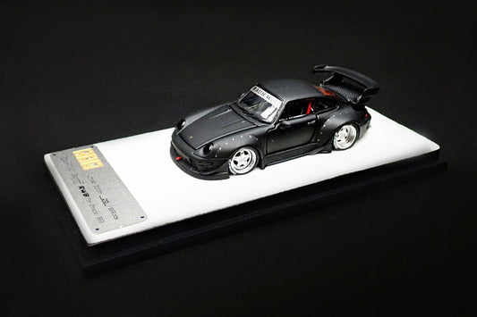 PGM Porsche RWB 993 Matte Black PGM-640312 1/64 Diecast