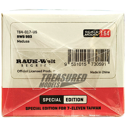 Tarmac Works Porsche RWB 993 Medusa Taiwan 7-Eleven Special Edition T64-017-US 1/64 Diecast