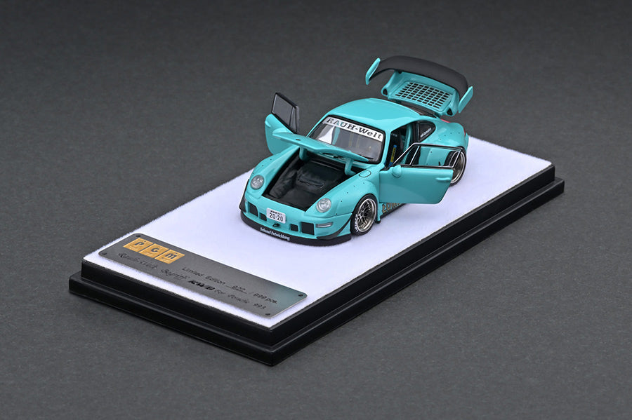 PGM Porsche RWB 993 Tiffany Blue PGM-640301 1/64 Diecast