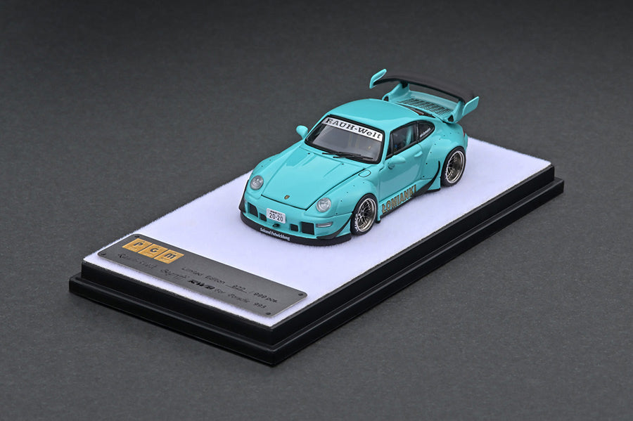 PGM Porsche RWB 993 Tiffany Blue PGM-640301 1/64 Diecast