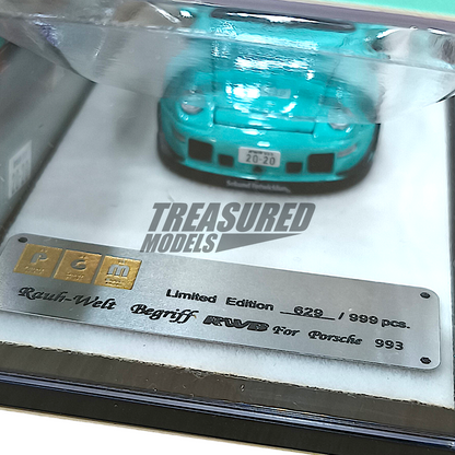 PGM Porsche RWB 993 Tiffany Blue PGM-640301 1/64 Diecast