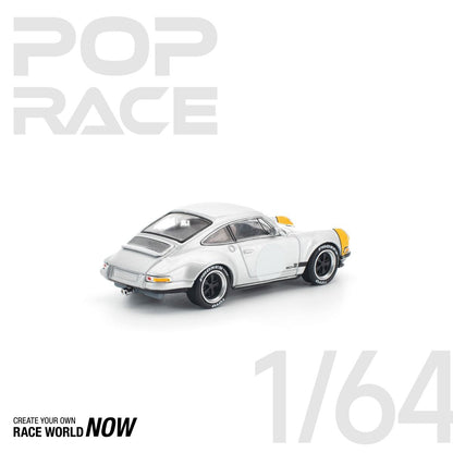 *Pre-Order* Pop Race Porsche Singer 911 SCCS Homage Yellow Silver PR6400201 1/64 Die Cast