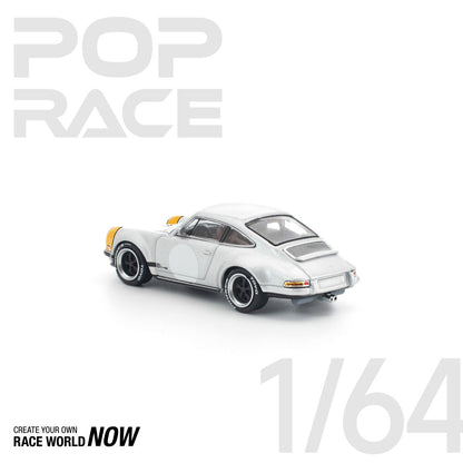 *Pre-Order* Pop Race Porsche Singer 911 SCCS Homage Yellow Silver PR6400201 1/64 Die Cast