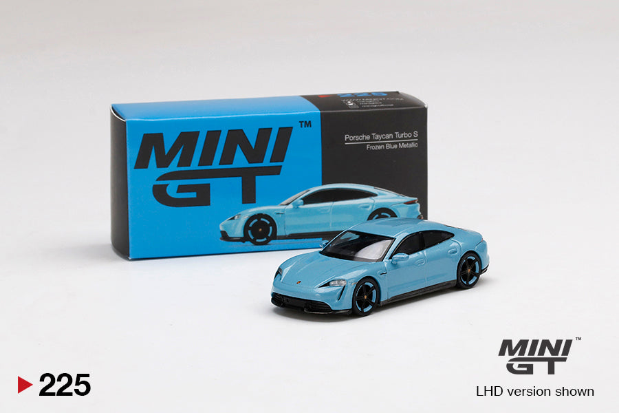 Mini GT Porsche Taycan Turbo S Frozen Blue Metallic MGT00225