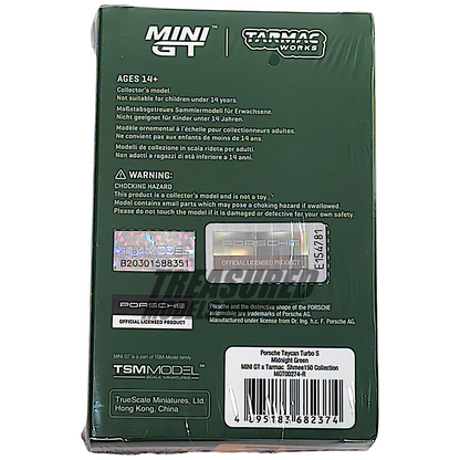 Mini GT x Tarmac Porsche Taycan Turbo S Midnight Green Shmee150 Collection MGT00274 1/64 Diecast