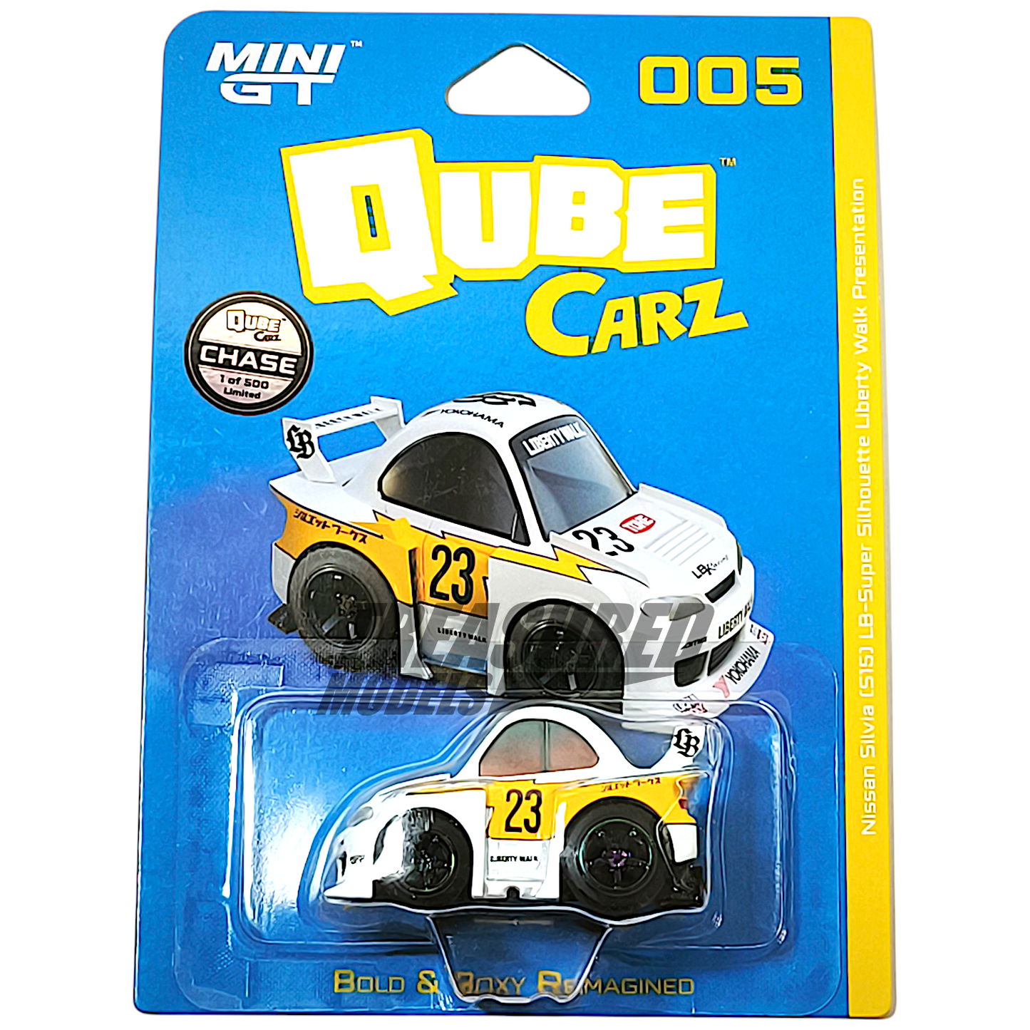 Qube Carz CHASE Nissan LB-Super Silhouette S15 SILVIA Liberty Walk Presentation QZ00501 1/64 Diecast