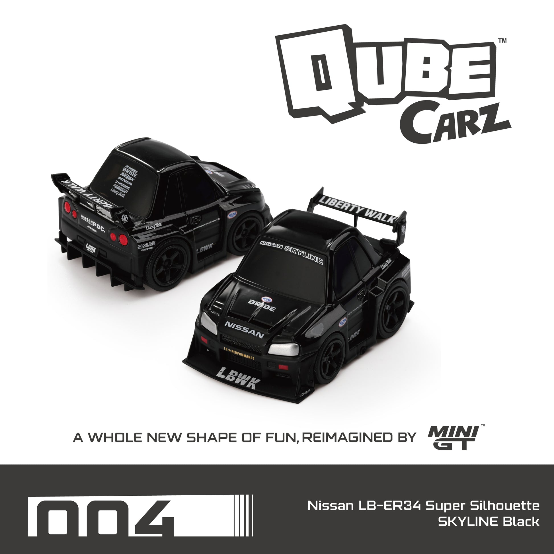 Qube Carz Nissan LB-ER34 Super Silhouette SKYLINE Black QZ00401