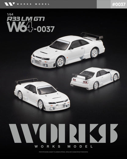 [Pre-Order] Works Model R33 LM 1995 GT1 WHITE W640037 1/64 Diecast