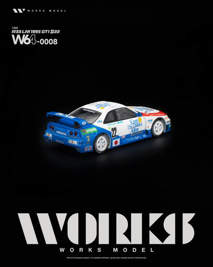 [Pre-Order] Works Model R33 LM 1995 GT1 #22 W640008 1/64 Diecast