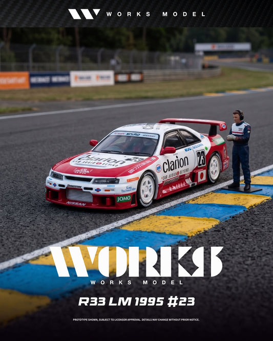 [Pre-Order] Works Model R33 LM 1995 GT1 #23 W640009 1/64 Diecast