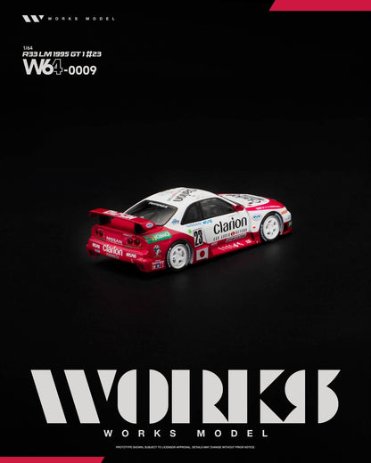[Pre-Order] Works Model R33 LM 1995 GT1 #23 W640009 1/64 Diecast