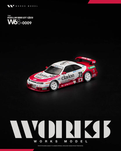 [Pre-Order] Works Model R33 LM 1995 GT1 #23 W640009 1/64 Diecast