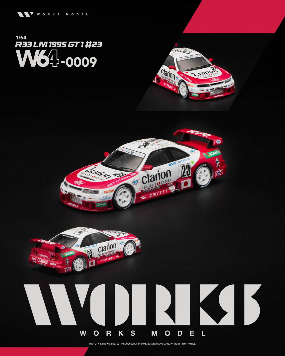 [Pre-Order] Works Model R33 LM 1995 GT1 #23 W640009 1/64 Diecast