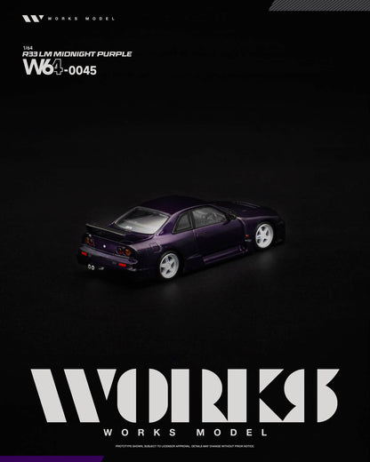 [Pre-Order] Works Model R33 LM MIDNIGHT PURPLE W640045 1/64 Diecast