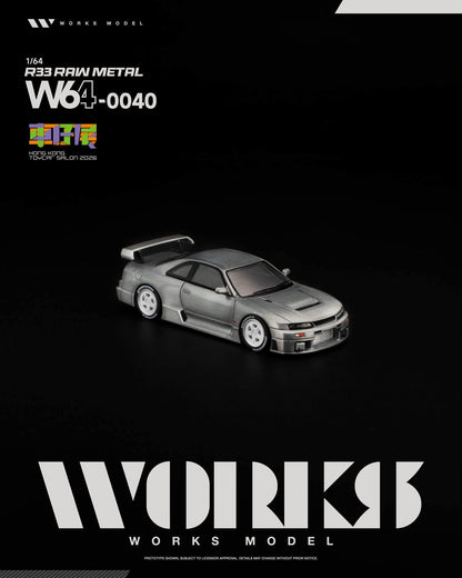 Works Model R33 Raw Metal Hong Kong Toy Car Salon 2026 W640040 1/64 Diecast