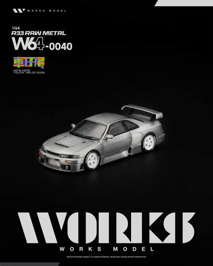 Works Model R33 Raw Metal Hong Kong Toy Car Salon 2026 W640040 1/64 Diecast
