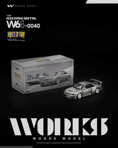 Works Model R33 Raw Metal Hong Kong Toy Car Salon 2026 W640040 1/64 Diecast