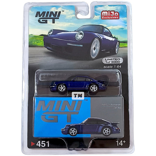 Mini GT RUF CTR Anniversary Dark Blue Blister Packaging MGT00451-BL 1/64 Diecast