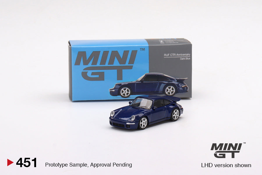 Mini GT RUF CTR Anniversary Dark Blue Blister Packaging MGT00451-BL 1/64 Diecast