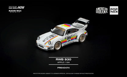 [Pre-Order] Pop Race RWB 930 Apple PR640474 1/64 Diecast