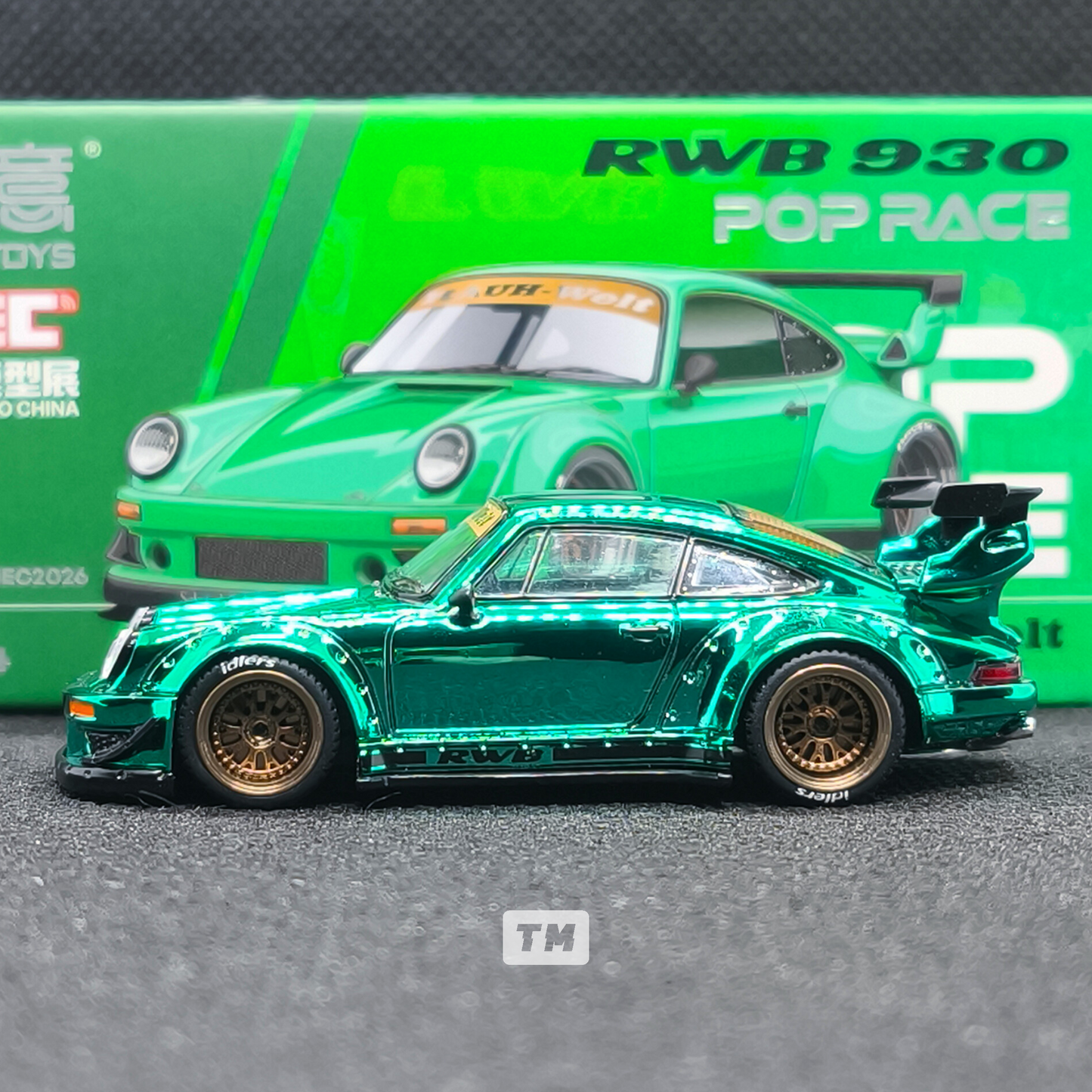 CHASE! Pop Race RWB 930 Chrome Green HEC 2026 1/64 Diecast
