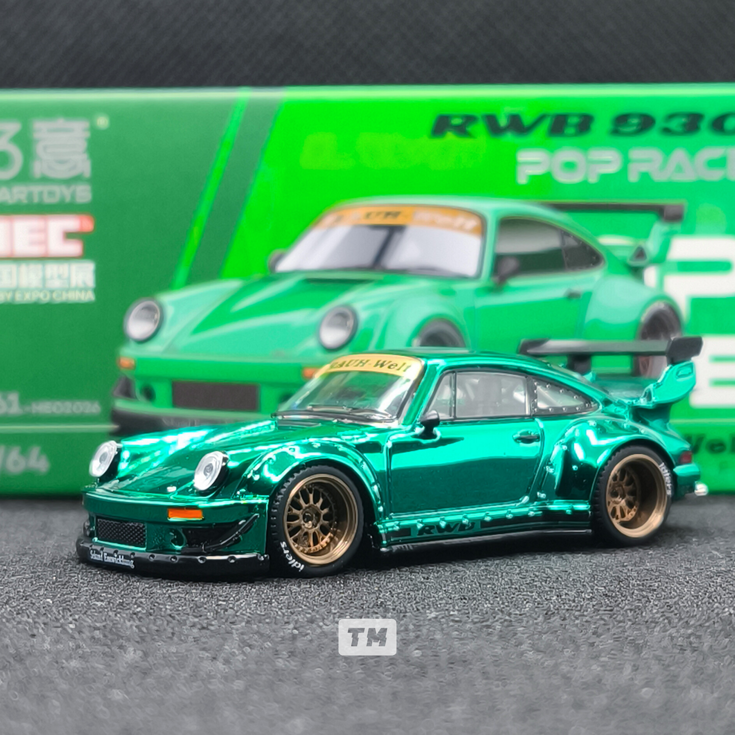 CHASE! Pop Race RWB 930 Chrome Green HEC 2026 1/64 Diecast