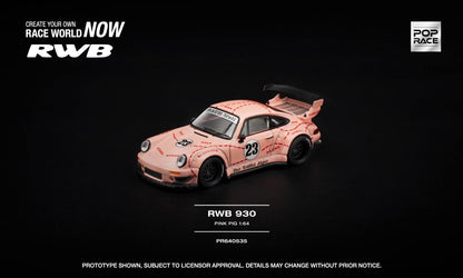 [Pre-Order] Pop Race RWB 930 Pink Pig PR640535 1/64 Diecast