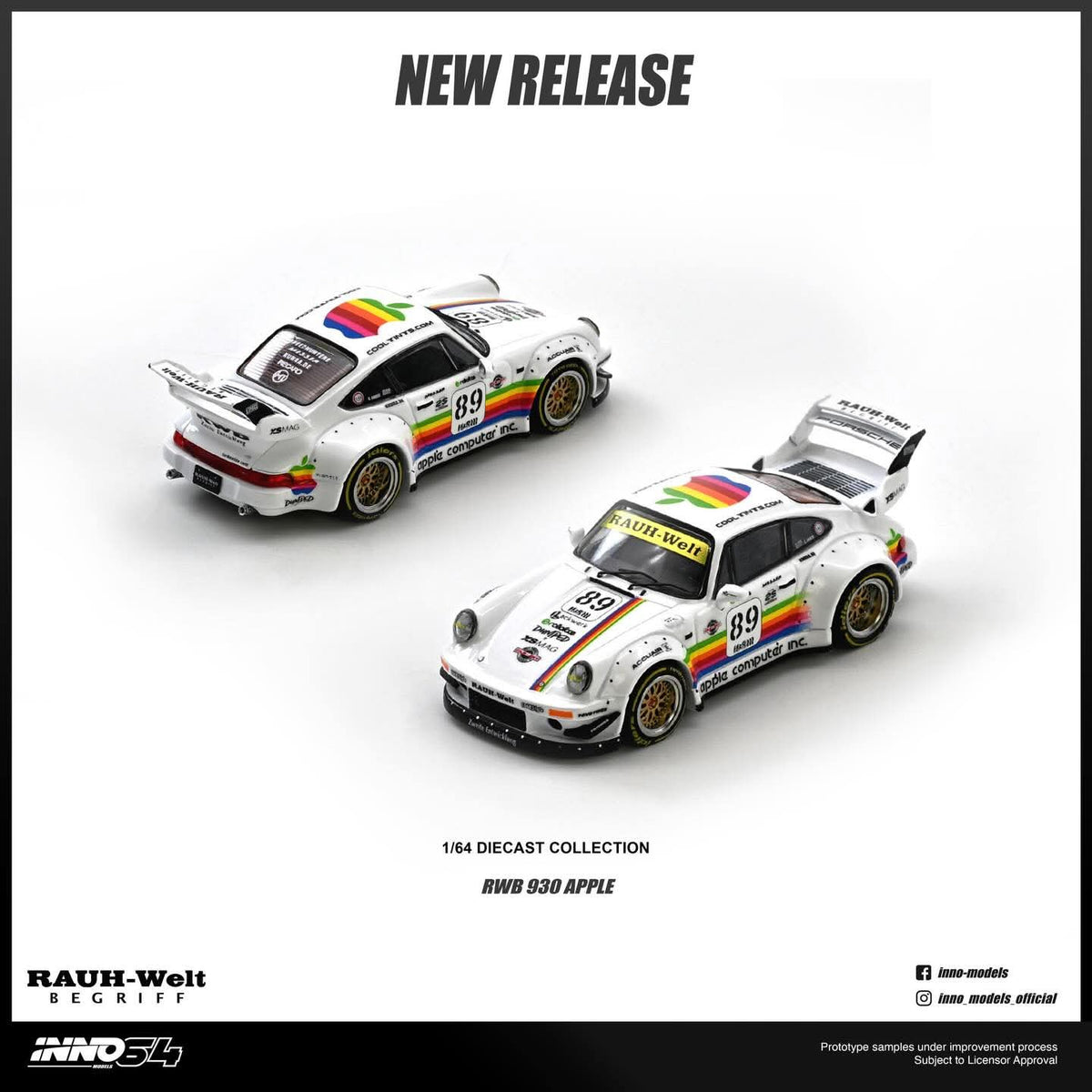 Inno64 RWB 930 #89 Apple Livery IN64-RWB930-APPLE 1/64 Diecast
