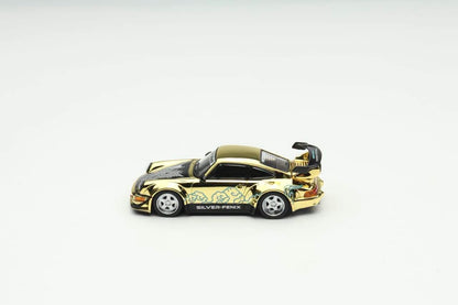 MotorHelix RWB 964 Silver-Fenix Gold Chrome TMCS 2026 1/64 Diecast