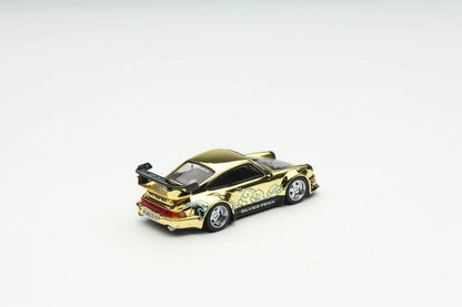MotorHelix RWB 964 Silver-Fenix Gold Chrome TMCS 2026 1/64 Diecast
