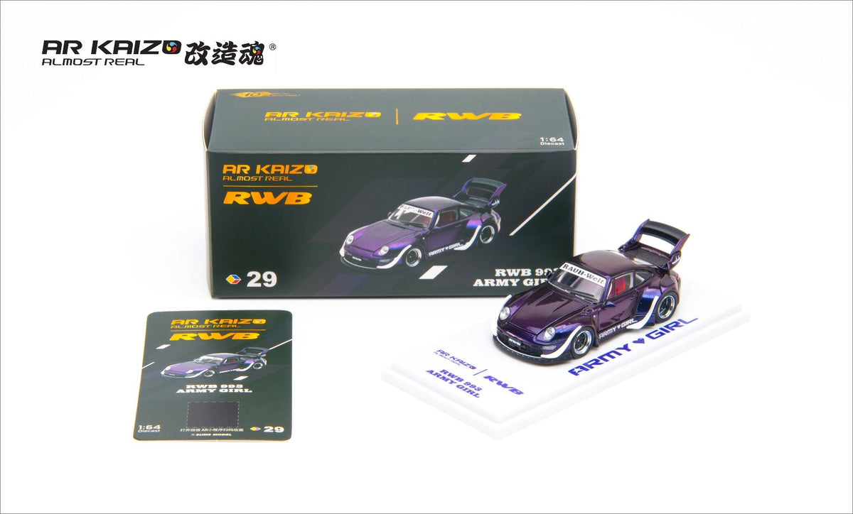 Almost Real AR Box RWB 993 ARMY GIRL 29 6K0000201 1/64 Diecast