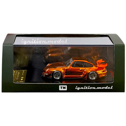 CHASE! Ignition Mode RWB 993 Orange Chrome 4030 1/64 Diecast