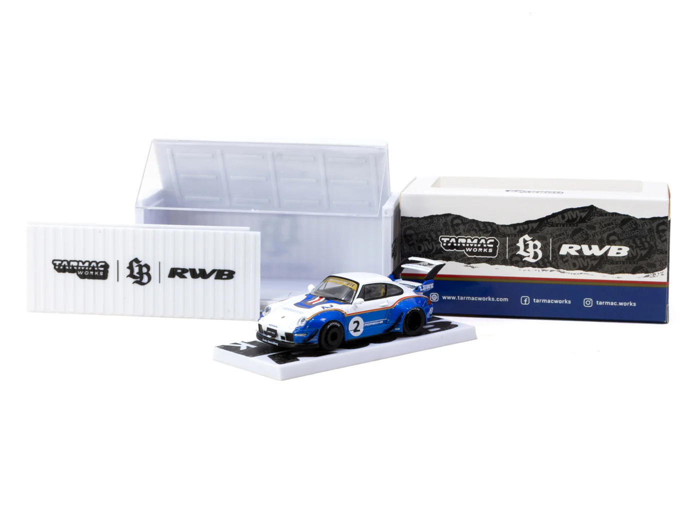 Tarmac Works RWB 993 Liberty Walk with Container Packaging 1/64 Diecast