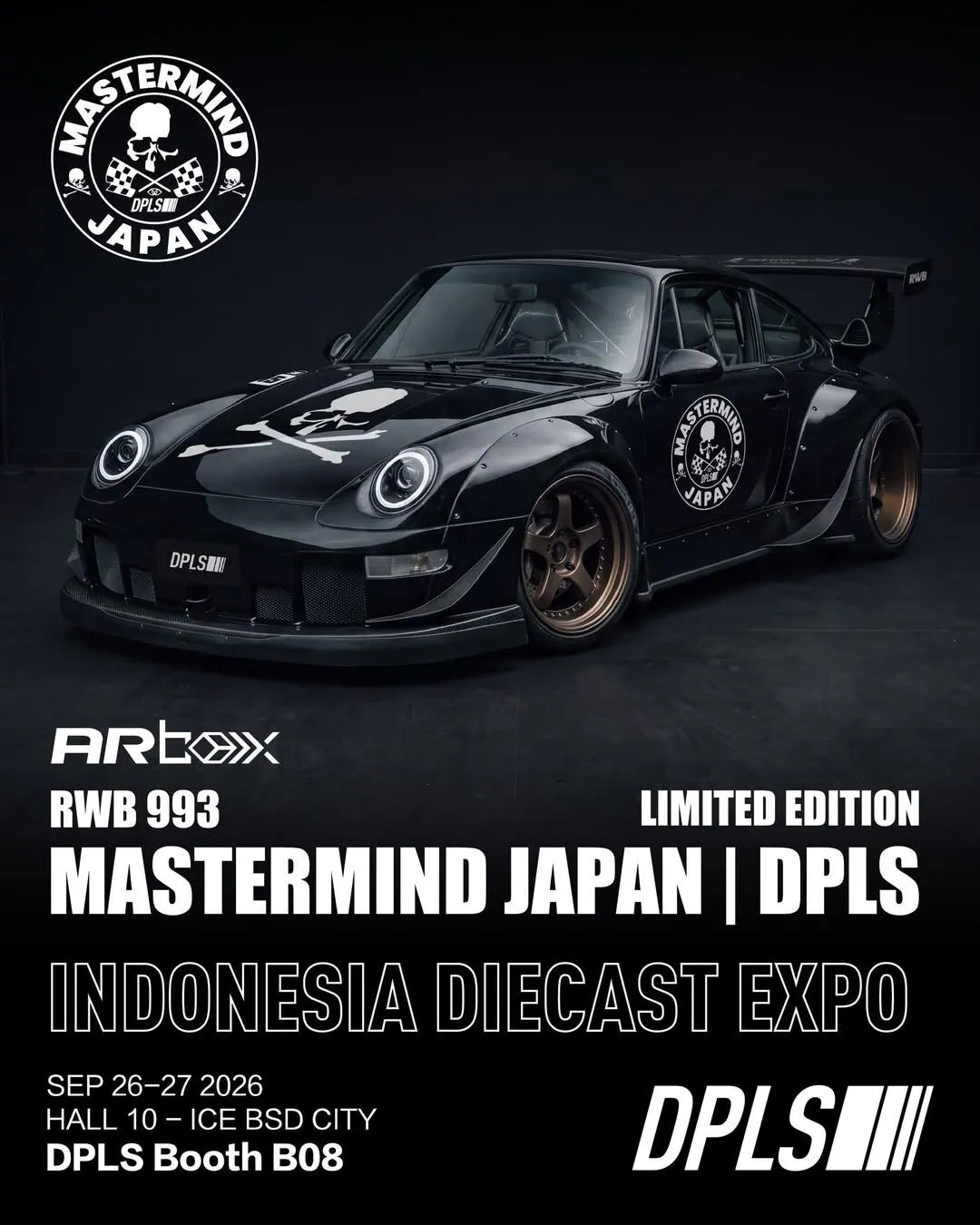 ALMOST REAL AR BOX RWB 993 Mastermind Japan 2pcs Box Set DPLS IDE 2026 1/64 Diecast