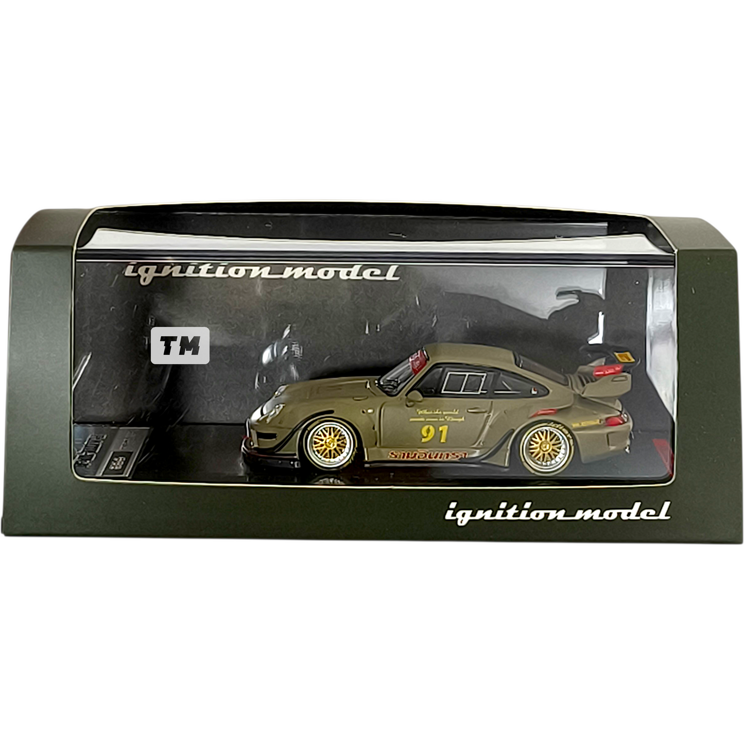 Ignition Model RWB 993 Matte Green 1/64 Diecast