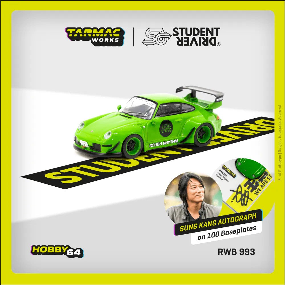 Tarmac Works RWB 993 Rough Rhythm Fuel Fest Student Driver T64-017-SD 1/64 Diecast