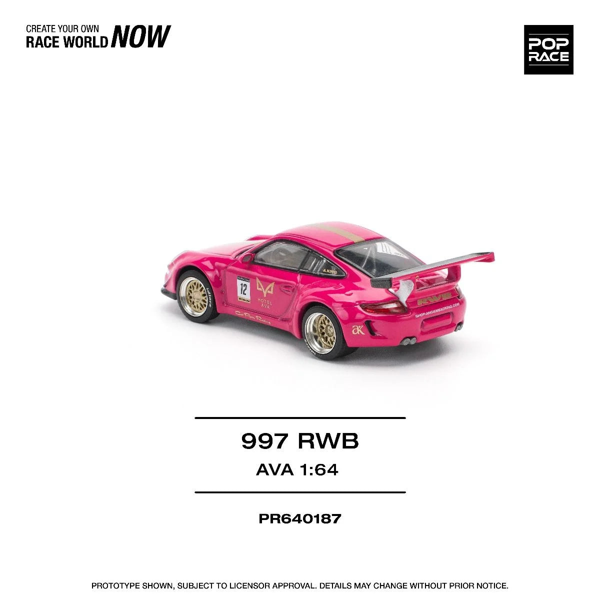 Pop Race RWB 997 AVA PR640187 1/64 Diecast