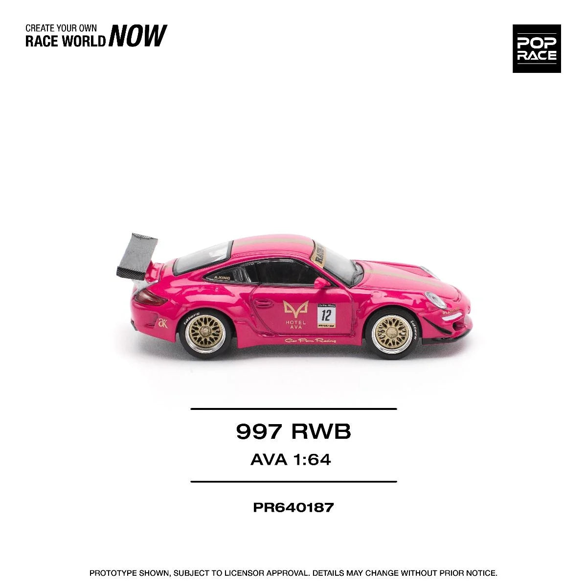 Pop Race RWB 997 AVA PR640187 1/64 Diecast