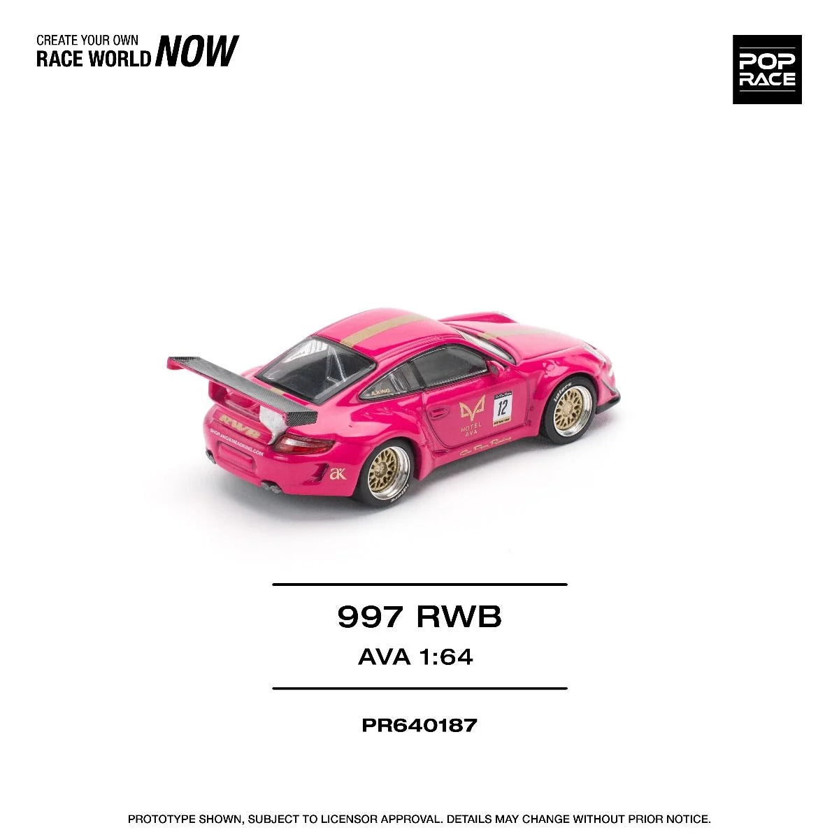 Pop Race RWB 997 AVA PR640187 1/64 Diecast