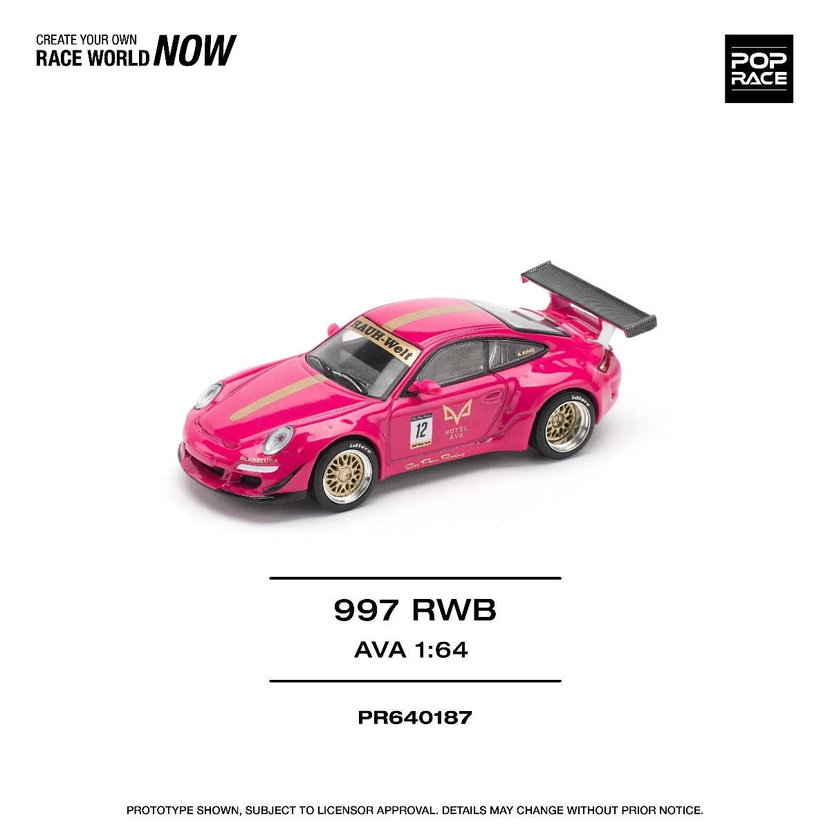 Pop Race RWB 997 AVA PR640187 1/64 Diecast