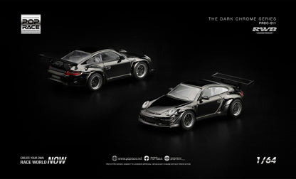 [Pre-Order] Pop Race RWB 997 Dark Chrome PRDC011 1/64 Diecast