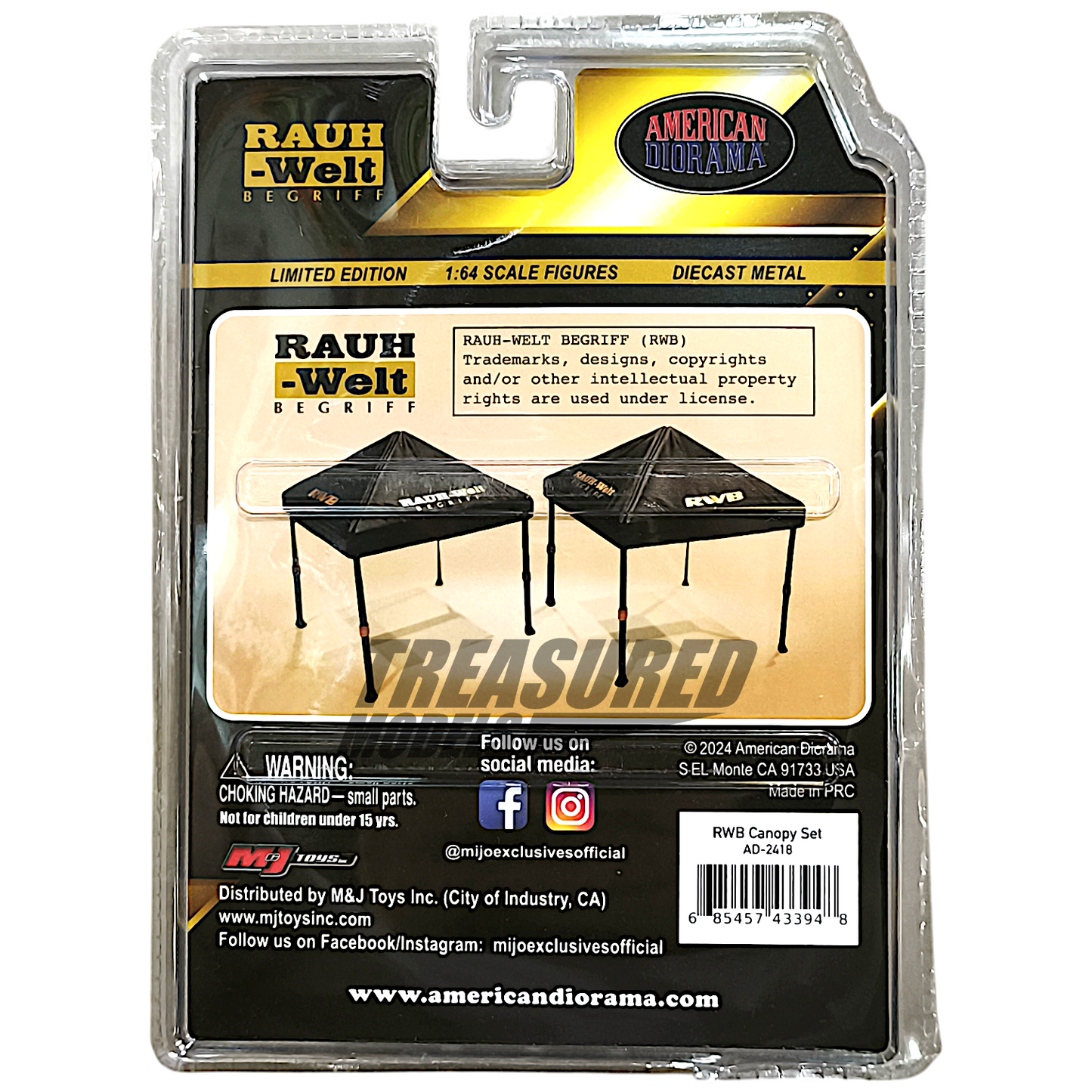 American Diorama RWB Canopy Set AD-2418 1/64 Diecast