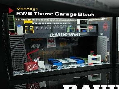 MotorHelix RWB Theme Garage Black M920221 1/64 Diecast