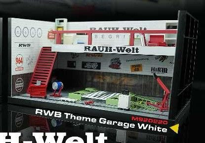 MotorHelix RWB Theme Garage White M920220 1/64 Diecast