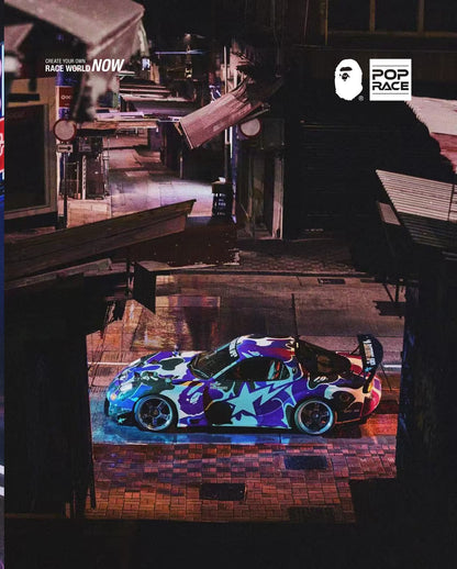 Pop Race RX7 FD3S Bape Store Hong Kong 20th Exclusive Edition 1/64 Diecast