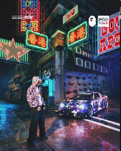 Pop Race RX7 FD3S Bape Store Hong Kong 20th Exclusive Edition 1/64 Diecast
