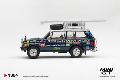[Pre-Order] Mini GT Range Rover 1971 British Trans-Americas Expedition VXC-765K MGT01364 1/64 Diecast